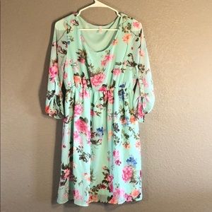 Mid thigh Flower Dress